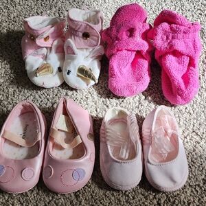 Adorable Baby Shoes Set in Pink and White